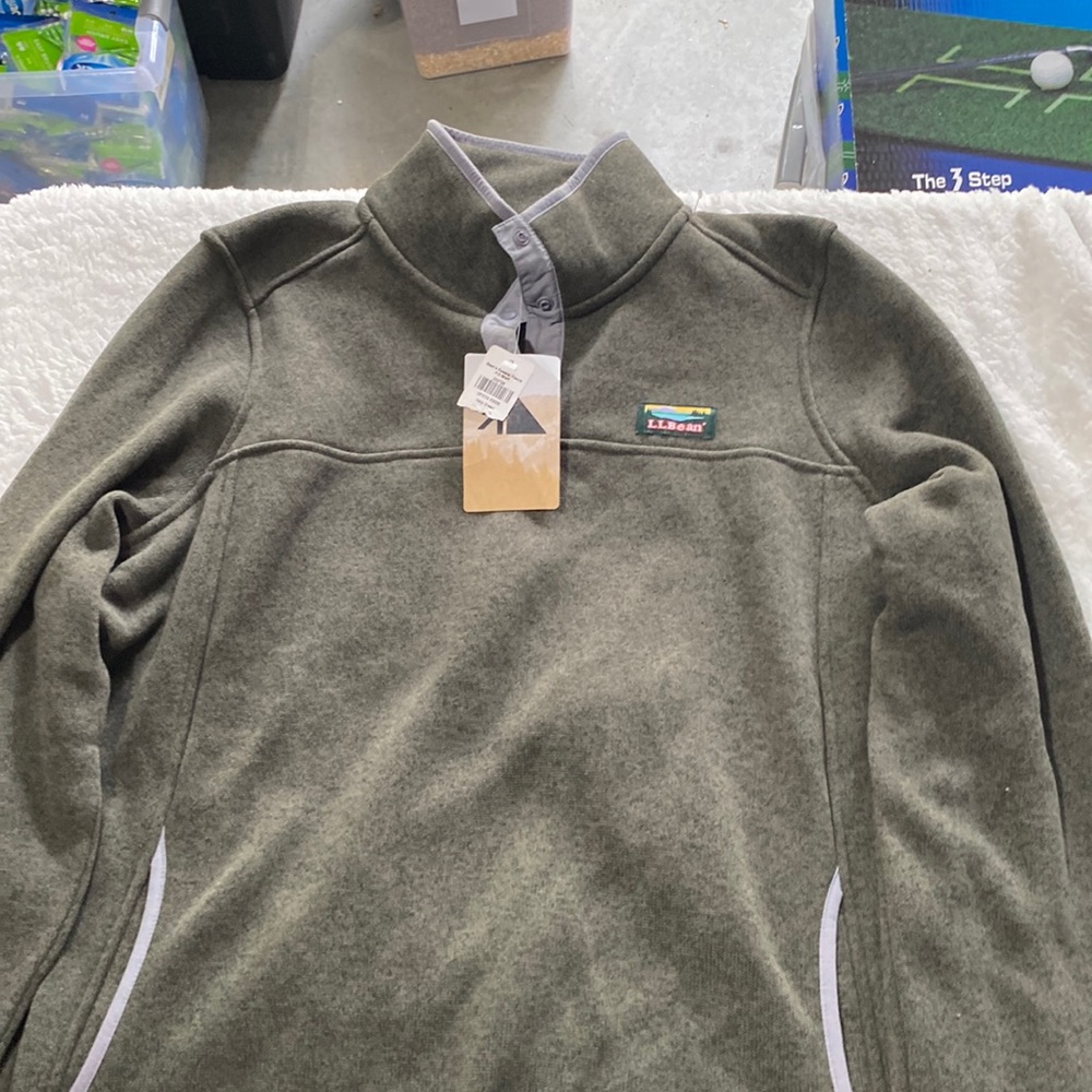 LL bean fleece sweater kids size XL NWT